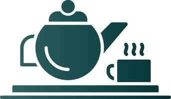 Teapot Glyph Gradient Icon vector