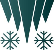 Icicle Glyph Gradient Icon vector