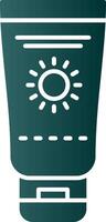 Sunscreen Glyph Gradient Icon vector