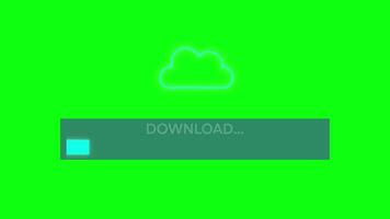 loading animation, A digital service or application with data transmission. Network computing technologies, digital board showing information about downloading files with a progress bar video