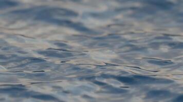 Blue water waves surface, beautiful background with copy space. Small ripples close-up. Environmental problems, lack of drinking water, climate change, global warming. video