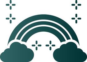 Rainbow Glyph Gradient Icon vector