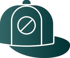 Baseball Cap Glyph Gradient Icon vector