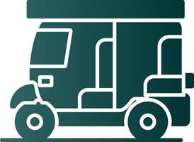 Rickshaw Glyph Gradient Icon vector