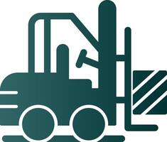 Forklift Glyph Gradient Icon vector