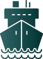 Cargo Ship Glyph Gradient Icon vector