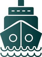 Ship Glyph Gradient Icon vector
