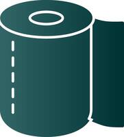 Toilet Roll Glyph Gradient Icon vector