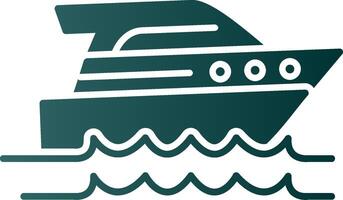 Speed Boat Glyph Gradient Icon vector