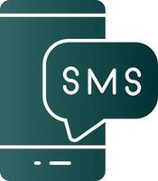 Sms Glyph Gradient Icon vector