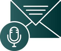 Audio Message Glyph Gradient Icon vector