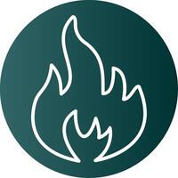 Flame Glyph Gradient Icon vector