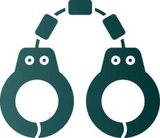 Handcuffs Glyph Gradient Icon vector