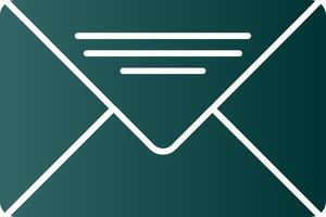 Email Glyph Gradient Icon vector