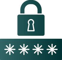Password Glyph Gradient Icon vector