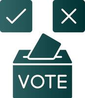 votar sí icono de gradiente de glifo vector