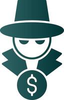Fraud Glyph Gradient Icon vector