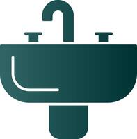 Sink Glyph Gradient Icon vector