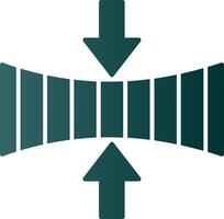 Elasticity Glyph Gradient Icon vector