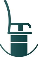 Rocking Chair Glyph Gradient Icon vector