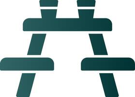 Picnic Table Glyph Gradient Icon vector