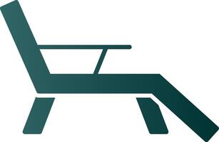 Deck Chair Glyph Gradient Icon vector