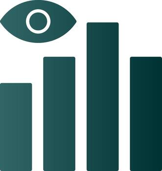 datos visualización glifo degradado icono vector