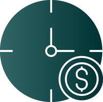 Time Is Money Glyph Gradient Icon vector