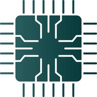 icono de gradiente de glifo de chip vector