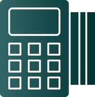 Pos Terminal Glyph Gradient Icon vector