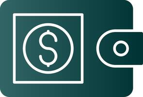 Wallet Glyph Gradient Icon vector