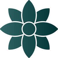 Dandelion Glyph Gradient Icon vector