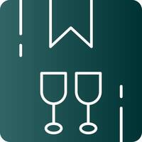 Fragile Glyph Gradient Icon vector