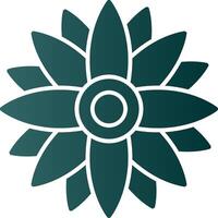 Sunflower Glyph Gradient Icon vector
