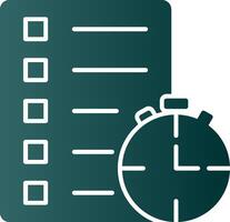 Track Of Time Glyph Gradient Icon vector