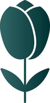 Tulip Glyph Gradient Icon