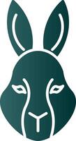 Rabbit Glyph Gradient Icon vector