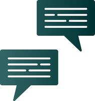 Conversation Glyph Gradient Icon vector