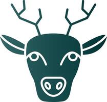 Deer Glyph Gradient Icon vector