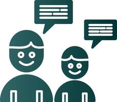 Conversation Glyph Gradient Icon vector