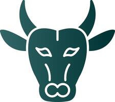 Buffalo Glyph Gradient Icon vector