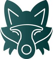 Fox Glyph Gradient Icon vector