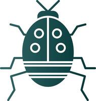 Bug Glyph Gradient Icon vector