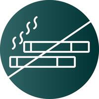 No Smoking Glyph Gradient Icon vector