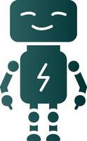 Bot Glyph Gradient Icon vector