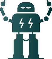 Robotics Glyph Gradient Icon vector