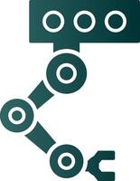 Industrial Robot Glyph Gradient Icon vector