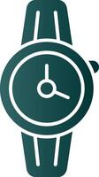 icono de gradiente de glifo de reloj de pulsera vector