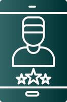 Customer Review Glyph Gradient Icon vector