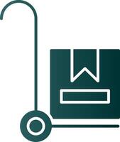 Trolley Glyph Gradient Icon vector